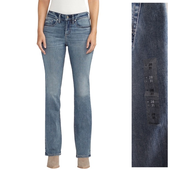 Silver NWT Suki Slim Boot Jeans 28 / 6 - Picture 1 of 11